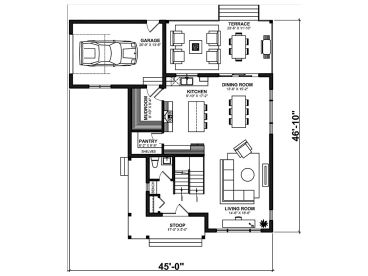 1st Floor Plan, 027H-0554