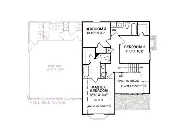 2nd Floor Plan, 059H-0040