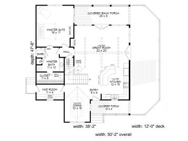 1st Floor Plan, 062H-0087