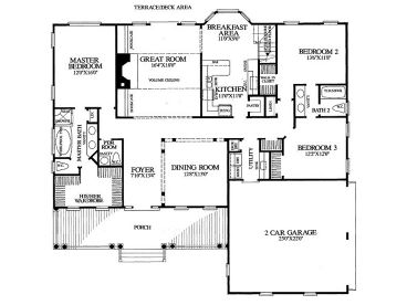 1st Floor Plan, 063H-0048