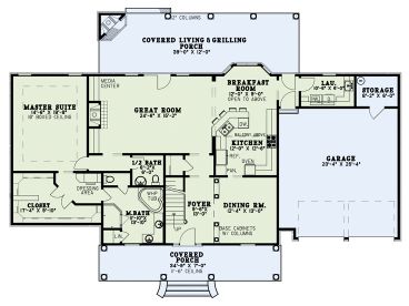 1st Floor Plan, 025H-0144