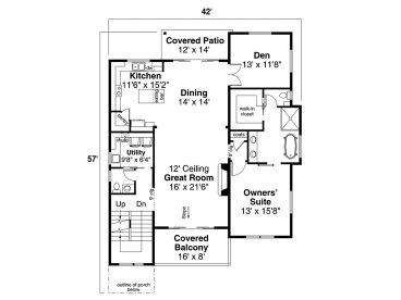 1st Floor Plan, 051H-0384