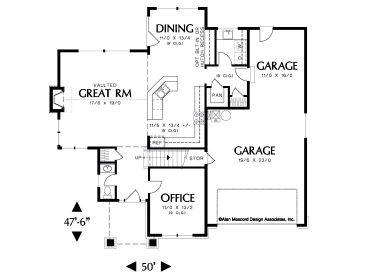 1st Floor Plan, 034H-0175