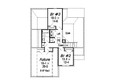 2nd Floor Plan, 061H-0043