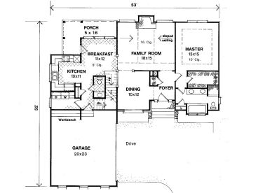 1st Floor Plan, 030H-0043