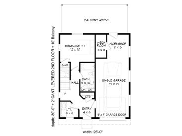 1st Floor Plan, 062H-0336