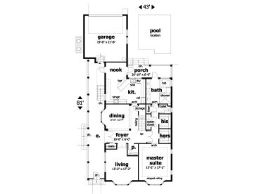 1st Floor Plan, 052H-0029