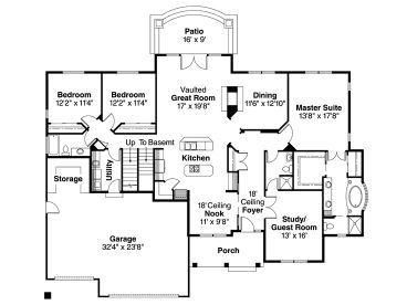 1st Floor Plan, 051H-0030