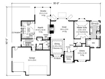 1st Floor Plan, 023H-0030