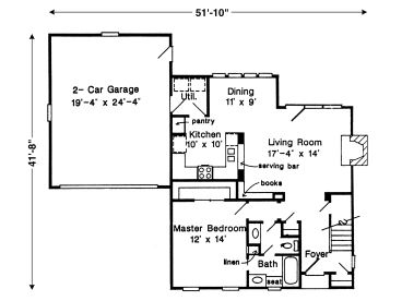 1st Floor Plan, 054H-0054