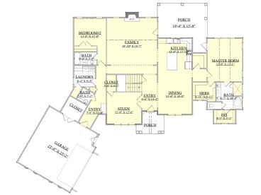 1st Floor Plan, 080H-0008
