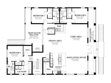 1st Floor Plan, 064H-0146