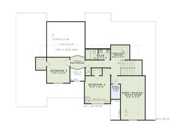 2nd Floor Plan, 025H-0221