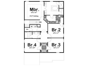 2nd Floor Plan, 050H-0208