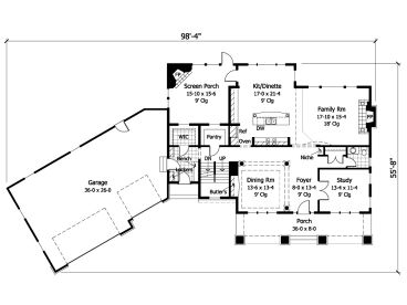 1st Floor Plan, 023H-0133