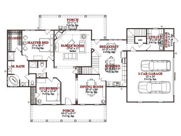 1st Floor Plan, 073H-0027