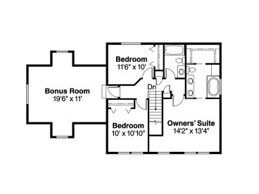 2nd Floor Plan, 051H-0074