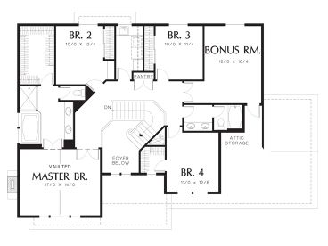 2nd Floor Plan, 034H-0400