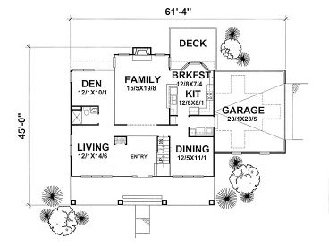 1st Floor Plan, 016H-0011