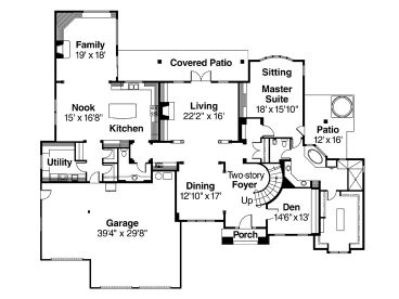 1st Floor Plan, 051H-0087