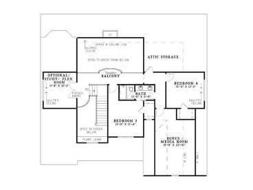 2nd Floor Plan, 025H-0138