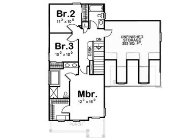 2nd Floor Plan, 031H-0046
