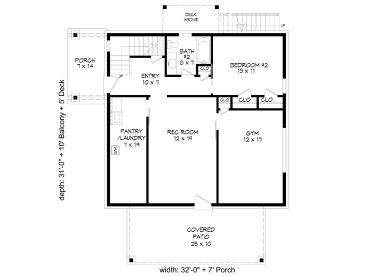 1st Floor Plan, 062H-0450