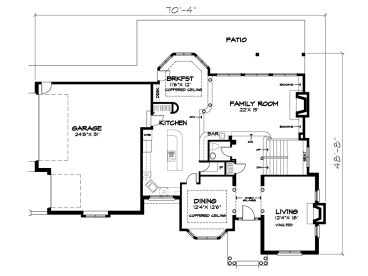 1st Floor Plan, 022H-0076