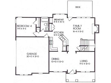 1st Floor Plan, 045H-0014