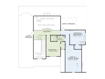 2nd Floor Plan, 025H-0140