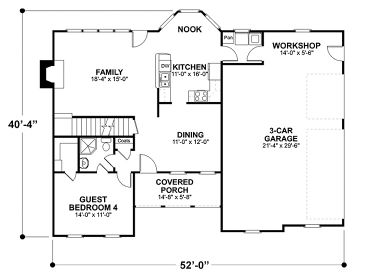 1st Floor Plan, 007H-0051