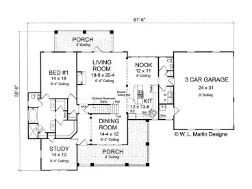 1st Floor Plan, 059H-0124