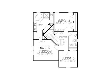 2nd Floor Plan, 054H-0064