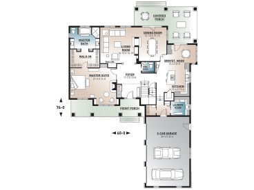 1st Floor Plan, 027H-0025