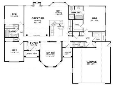 1st Floor Plan, 014H-0010