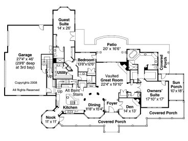 1st Floor Plan, 051H-0036