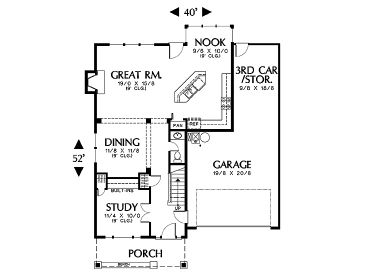 1st Floor Plan, 034H-0013