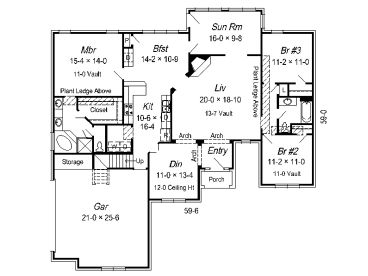 1st Floor Plan, 061H-0069