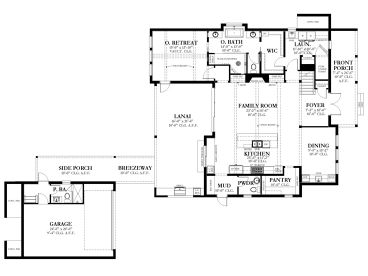 1st Floor Plan, 064H-0150