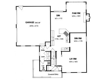 1st Floor Plan, 014H-0040