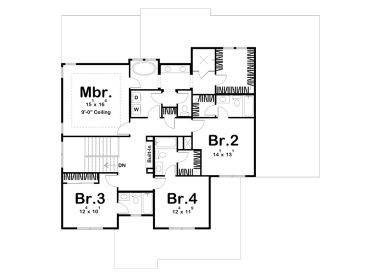 2nd Floor Plan, 050H-0498
