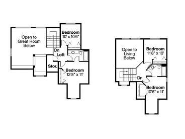 2nd Floor Plan, 051M-0010