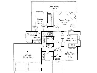 1st Floor Plan, 030H-0050