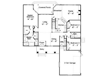 1st Floor Plan, 043H-0091