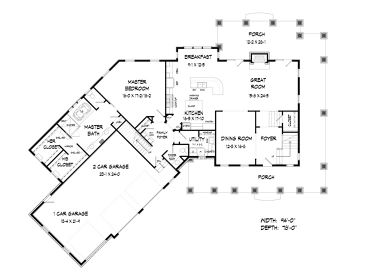 1st Floor Plan, 019H-0211