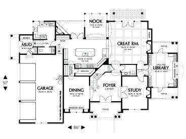 1st Floor Plan, 034H-0148