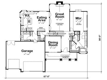 1st Floor Plan, 031H-0203