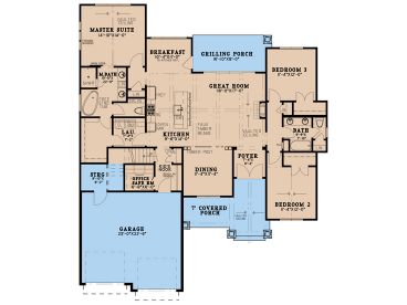 1st Floor Plan, 074H-0208