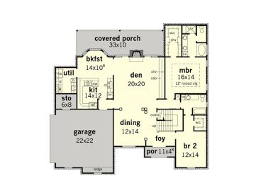 1st Floor Plan, 060H-0028