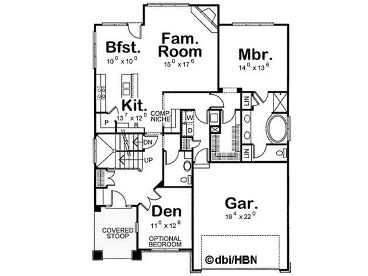 1st Floor Plan, 031H-0142